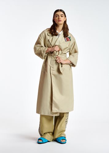 ecru trench coat