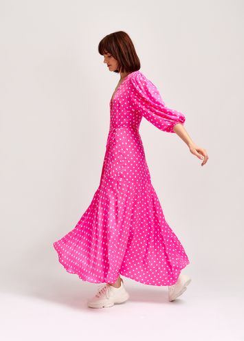 pink polka dress