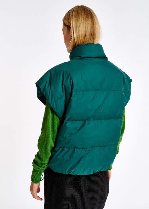 green padded jacket