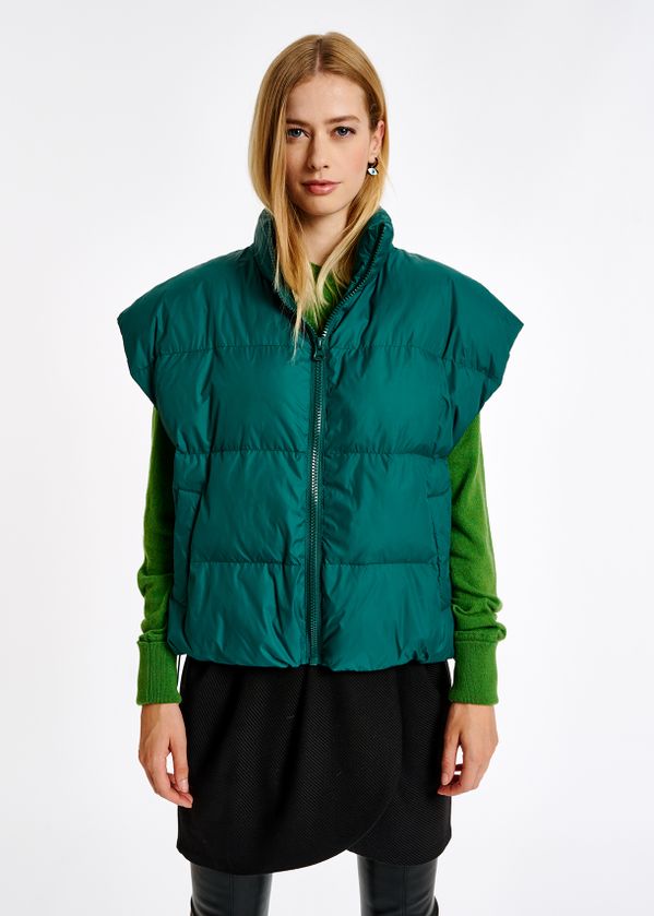 green bubble vest