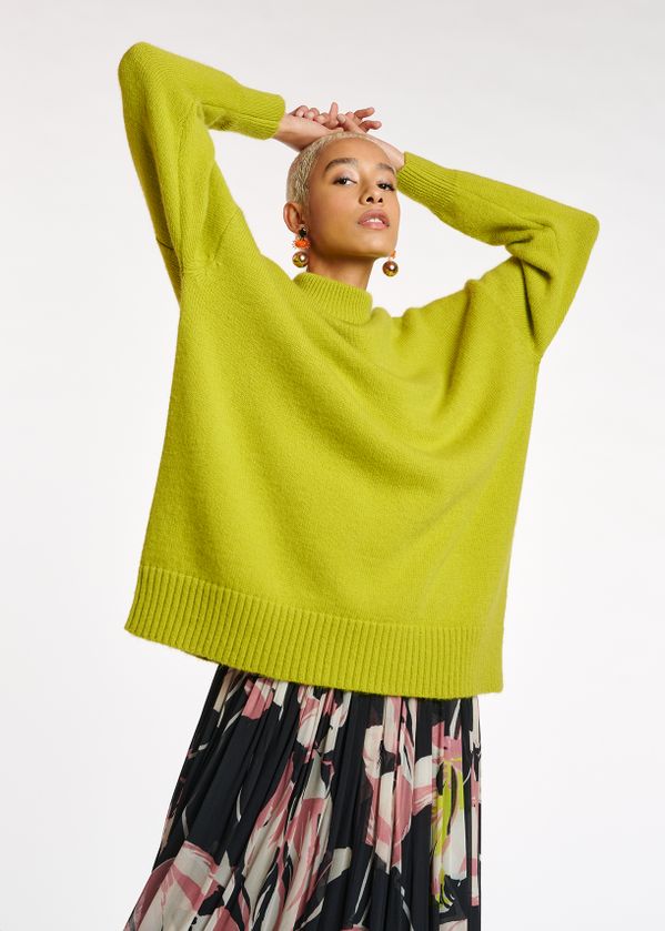 lime green pullover