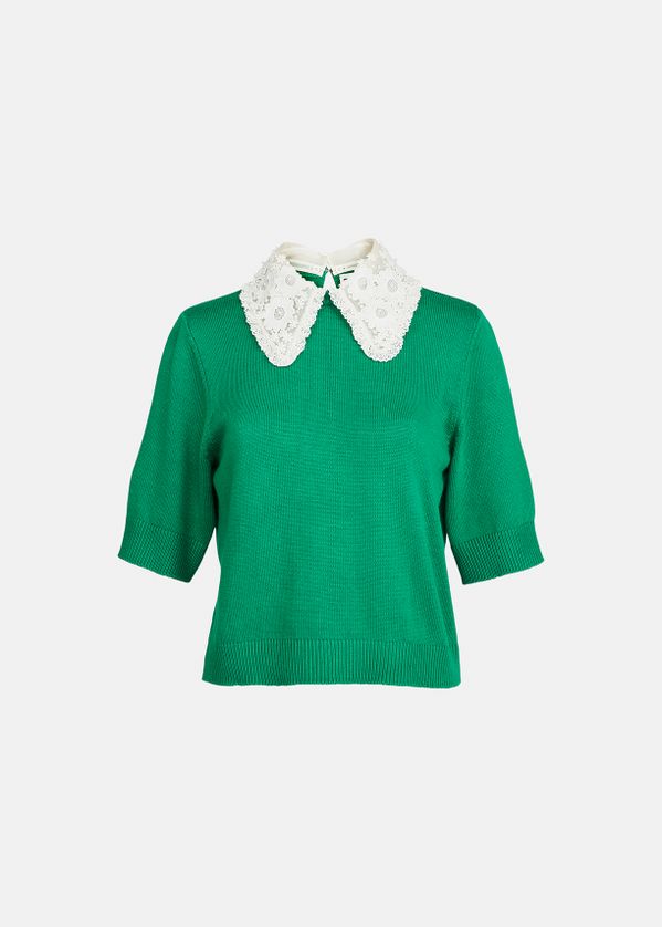 Green Sweater With Collar La France, SAVE 33% - pacificlanding.ca