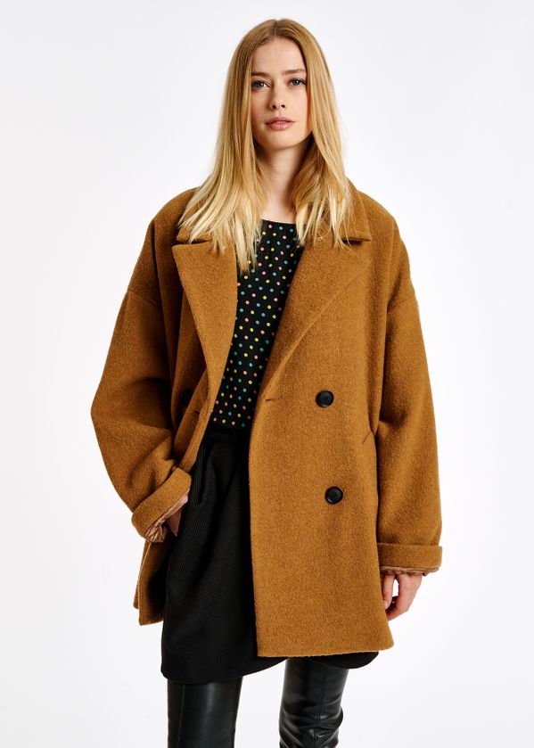 rust long coat