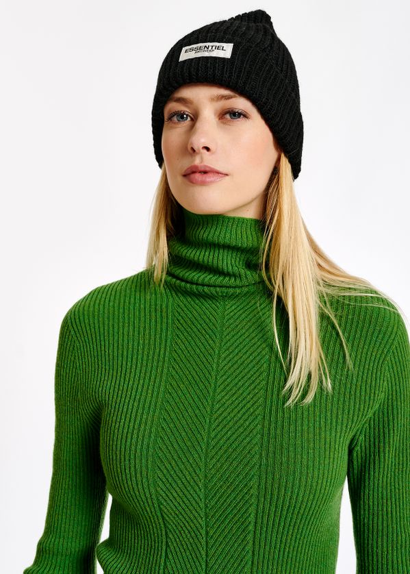 ribbed wool turtleneck sweater
