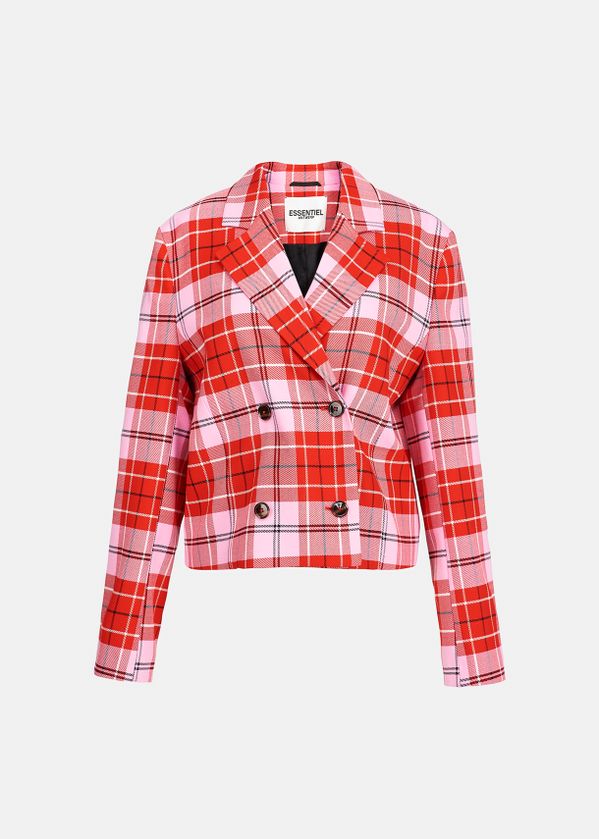 red checked blazer
