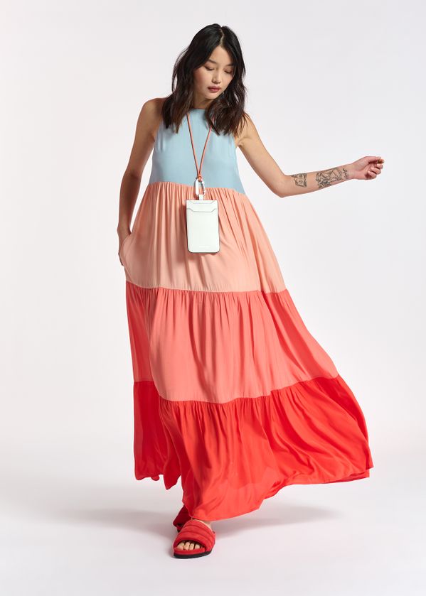 Tiered Colorblock Maxi Dress by Wishlist - Neutral Combo - Miss