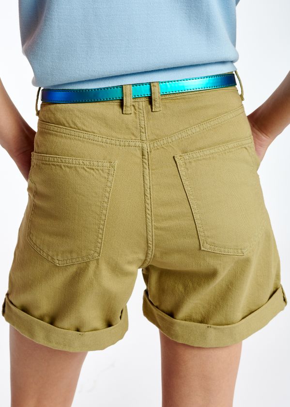 yellow khaki shorts