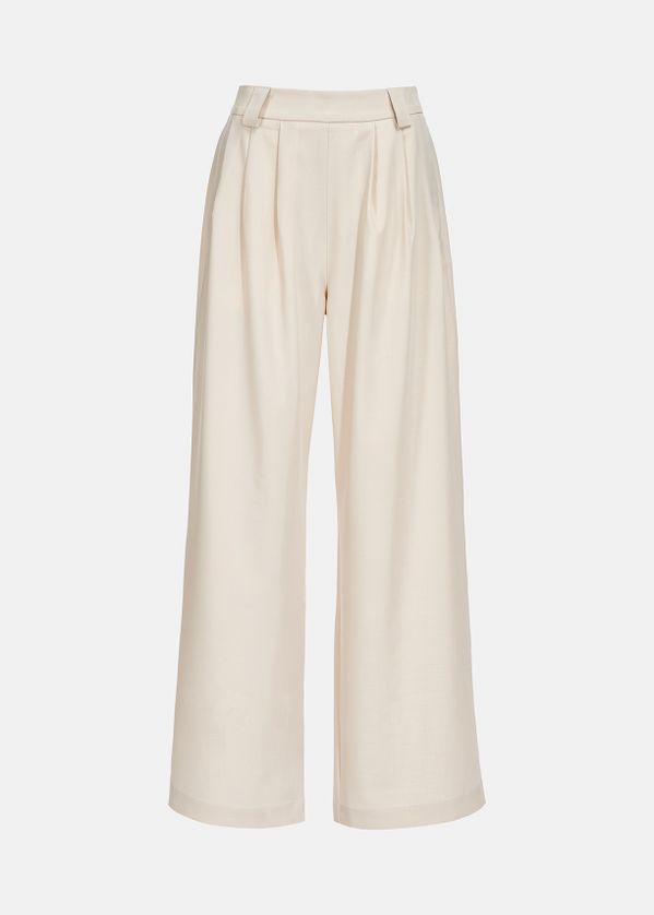 Ecru wide-leg pants - Essentiel Antwerp 