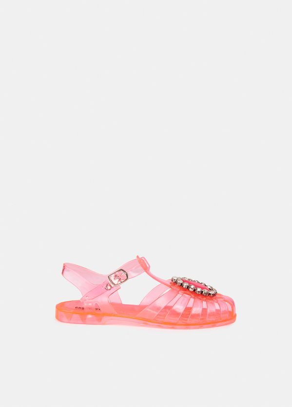 pink jelly sandals