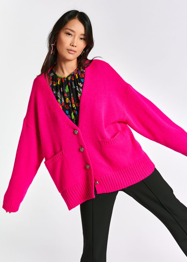 cardigan fuchsia