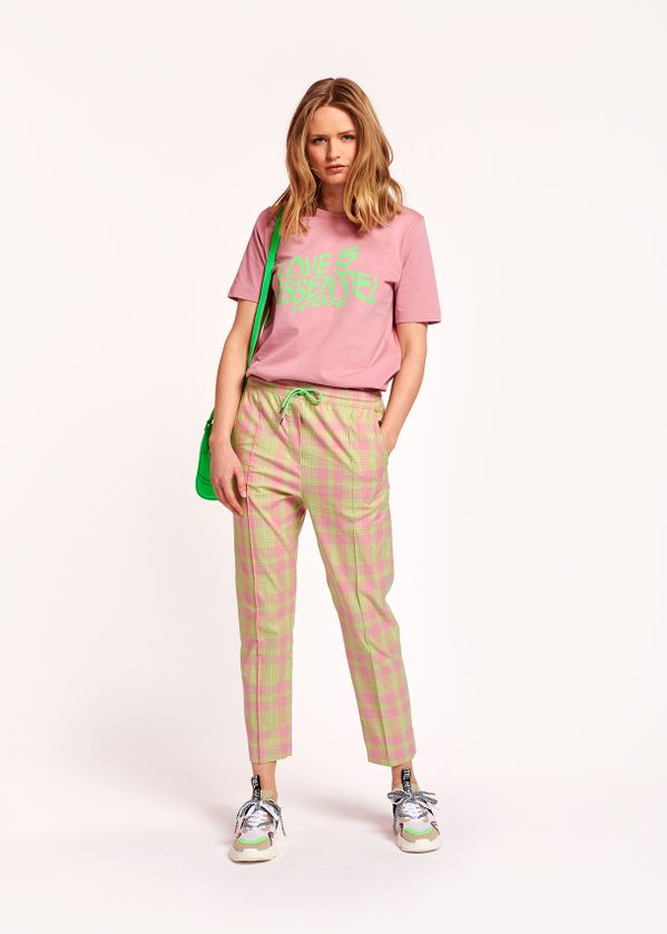 plaid cotton pants