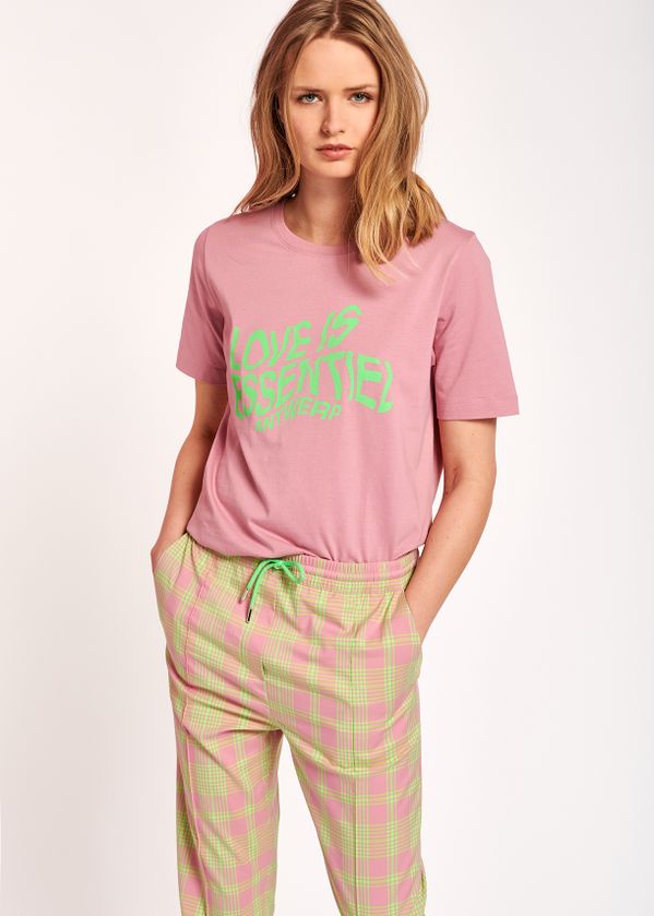 pink and green plaid pants