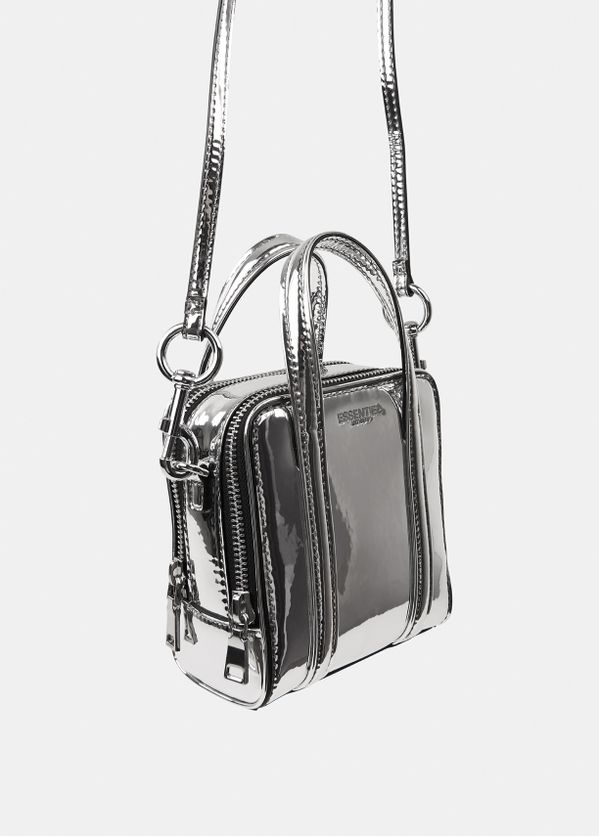 black and silver shoulder bag