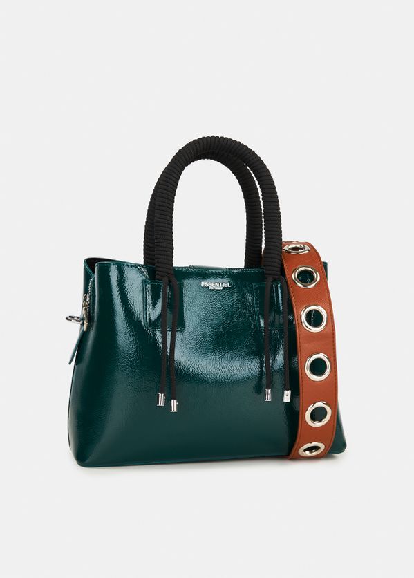 dark green tote bag