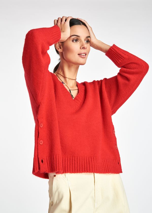 Roter Strickpullover Im Boxy Fit Limited Edition Essentiel Antwerp Deutschland