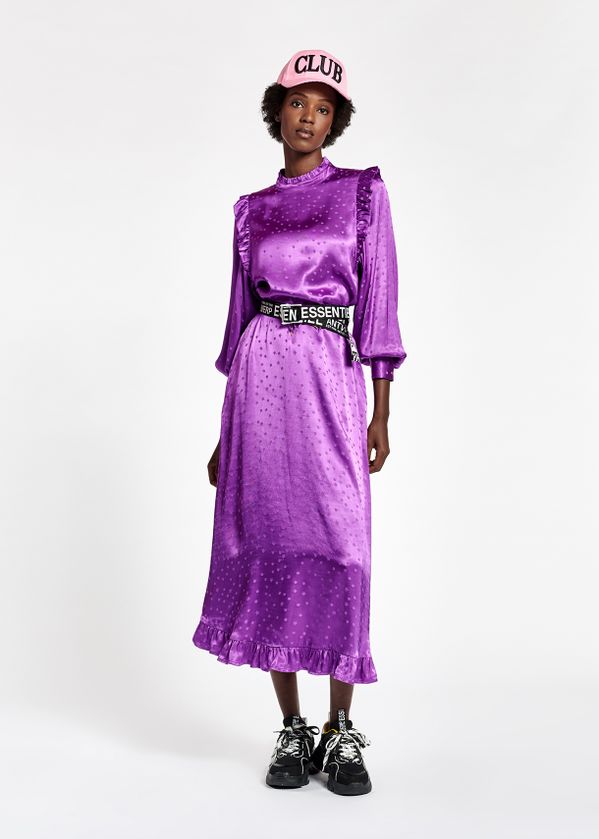 purple dress in store