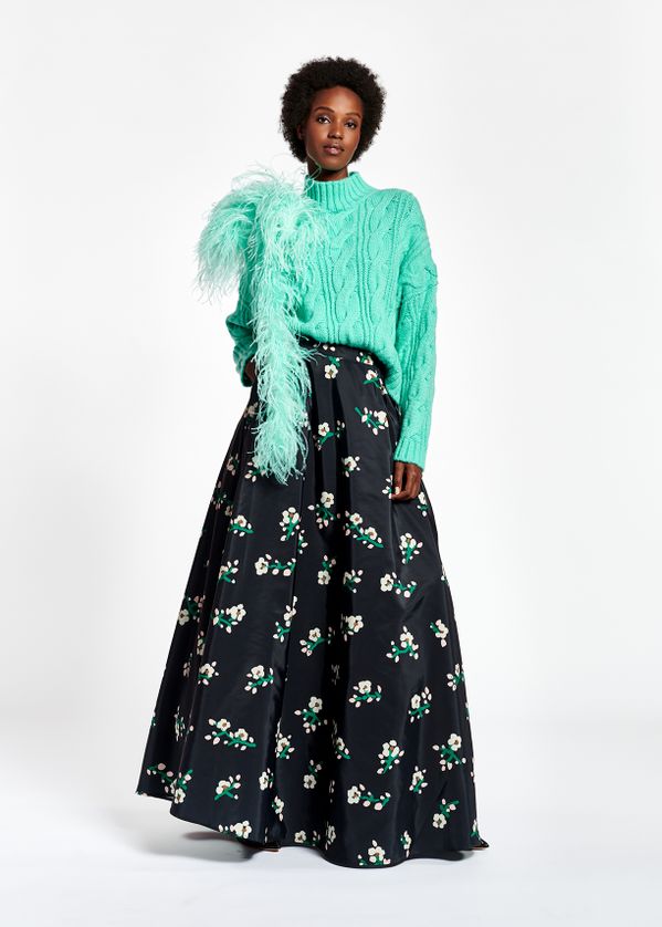 turquoise cable knit sweater