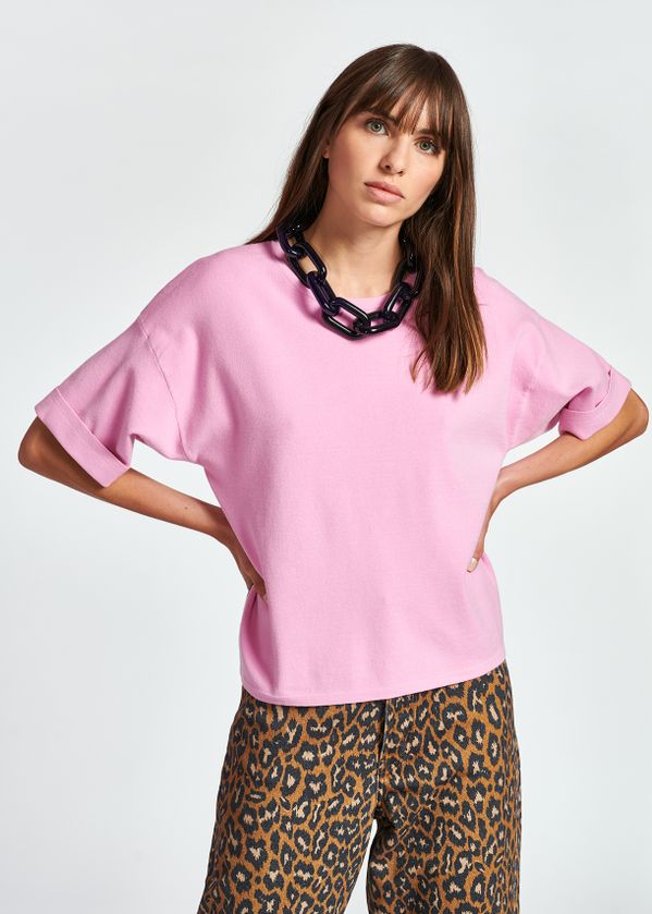 navy blue sweater with white stripes