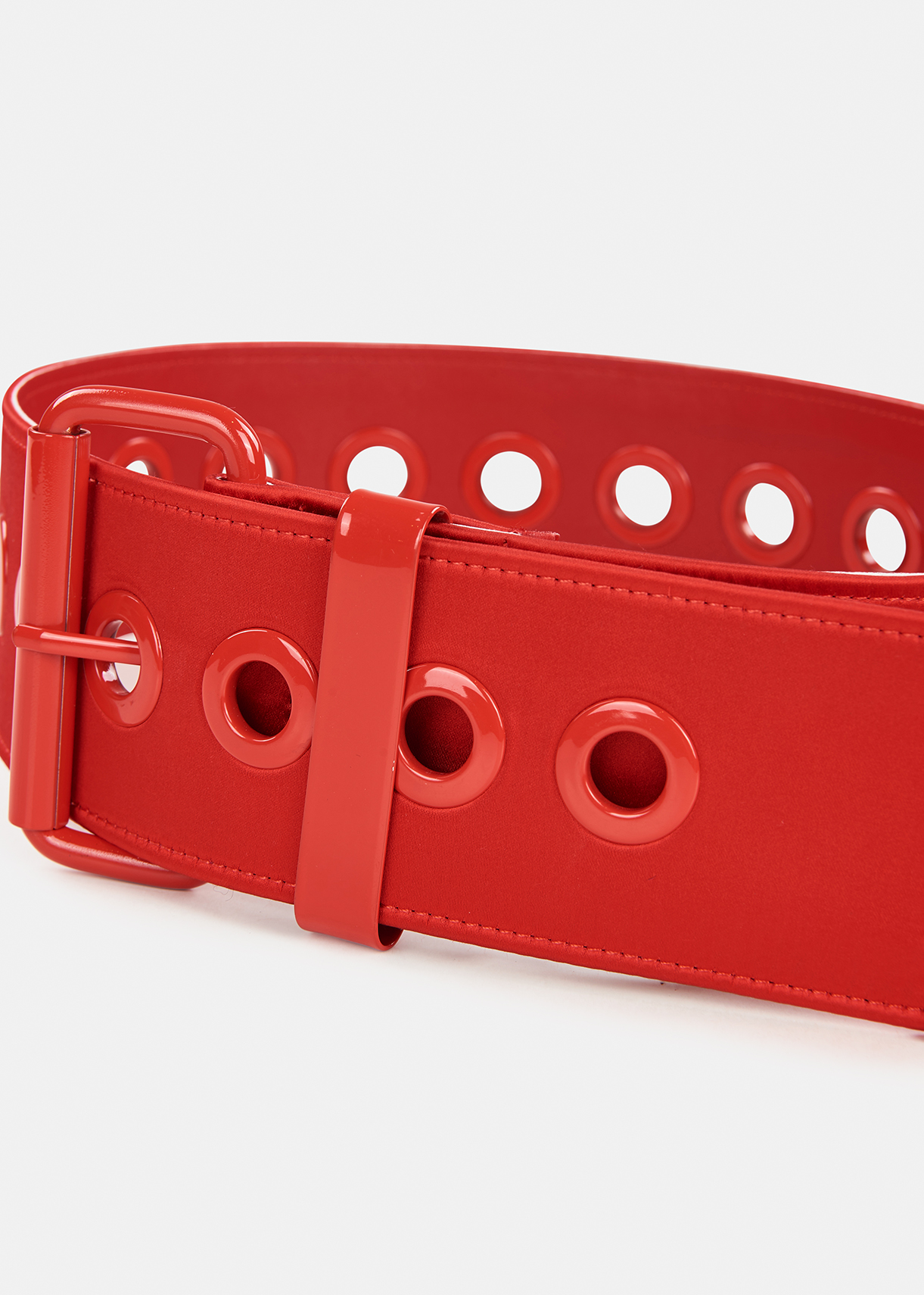 wide red belt