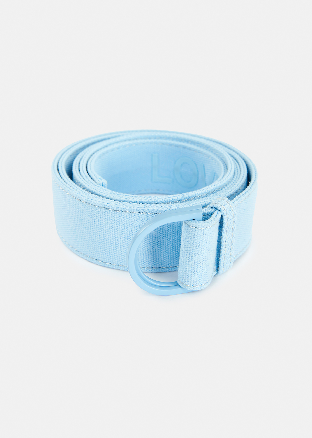 off white light blue belt