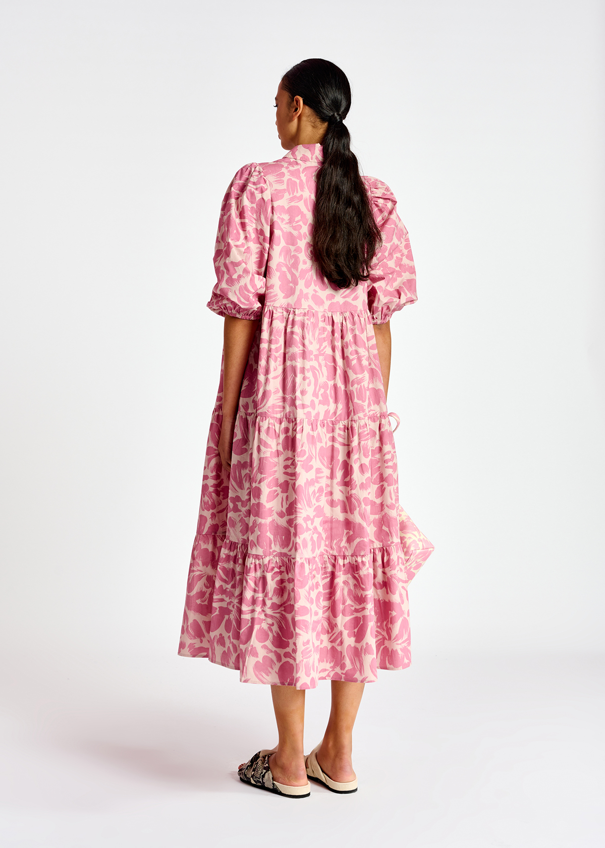 Light pink and lilac floral-print maxi dress - Essentiel Antwerp - EU store