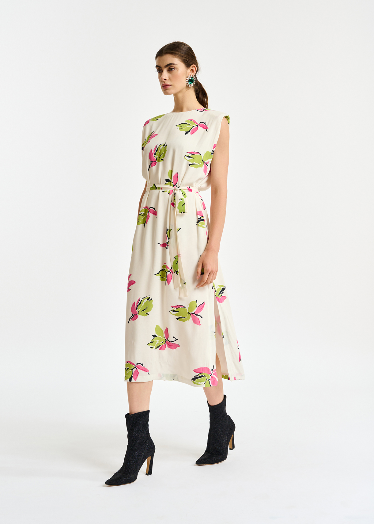 off white botanical dress