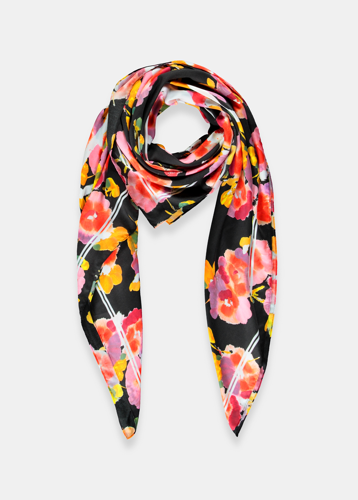 Black floral scarf - Essentiel Antwerp 