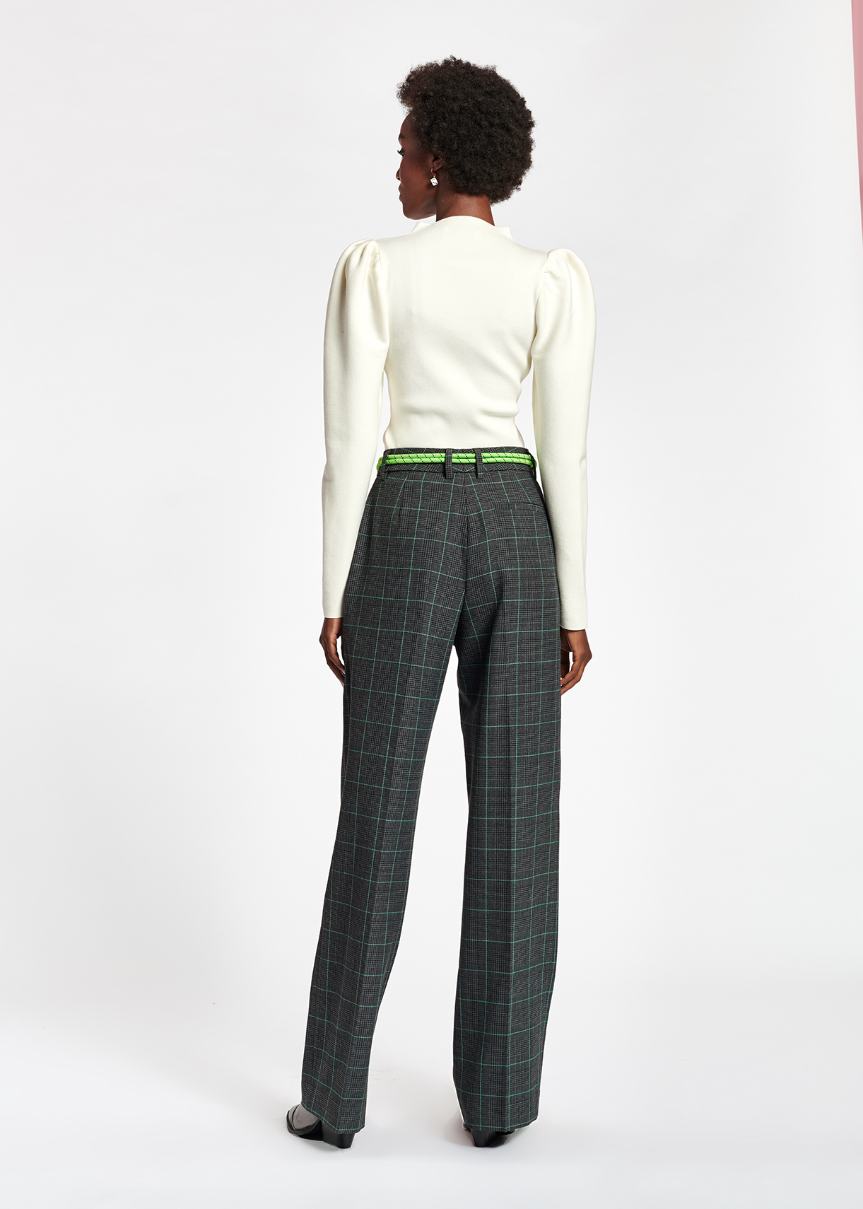green checked pants
