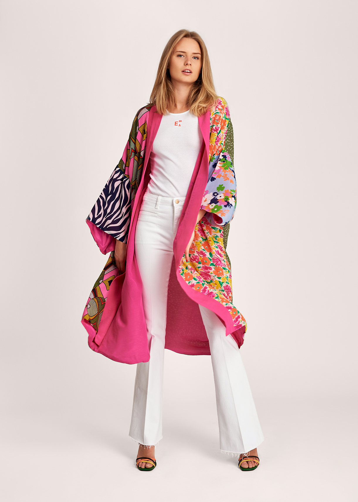 Kimono en patchwork multicolore - Essentiel Antwerp Belgique