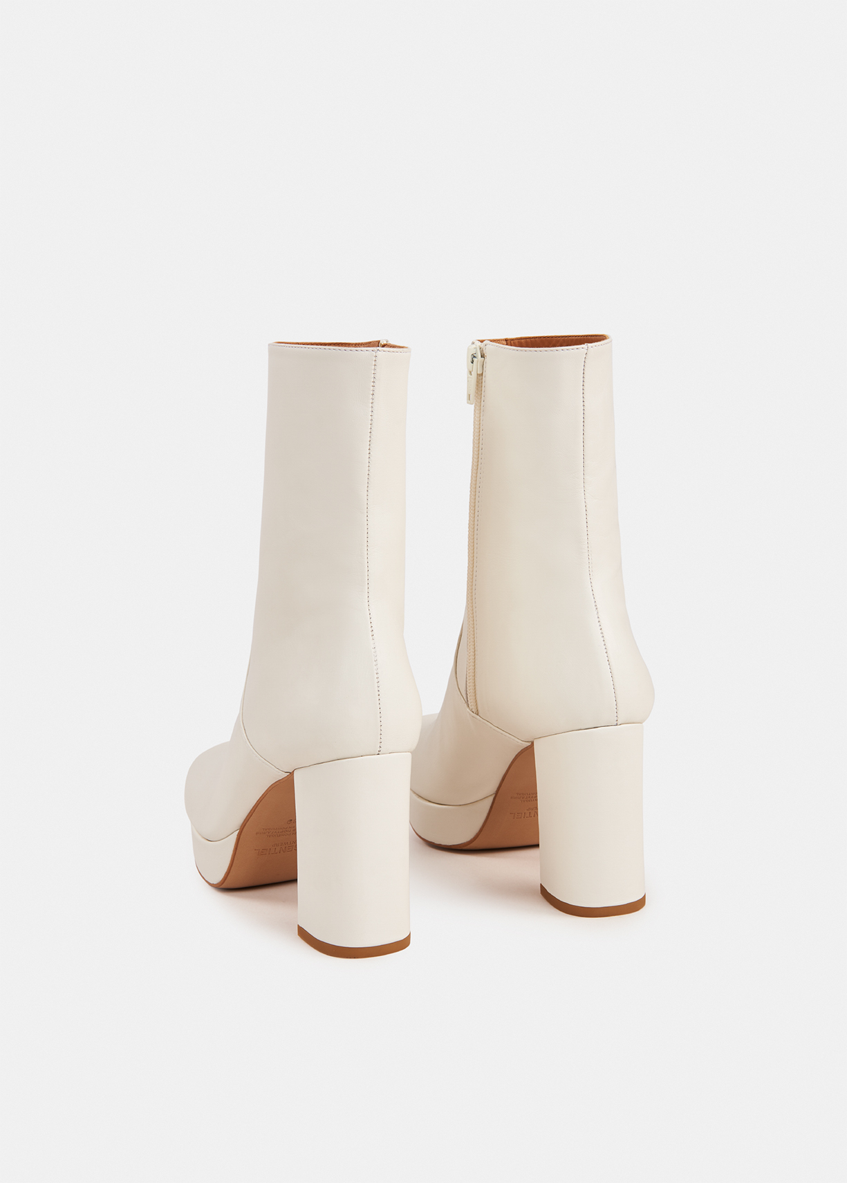 grey block heel boots